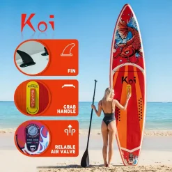 orange stand up paddle board