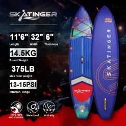 mavi renk sup paddle board