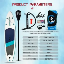 Sade renkli paddle board